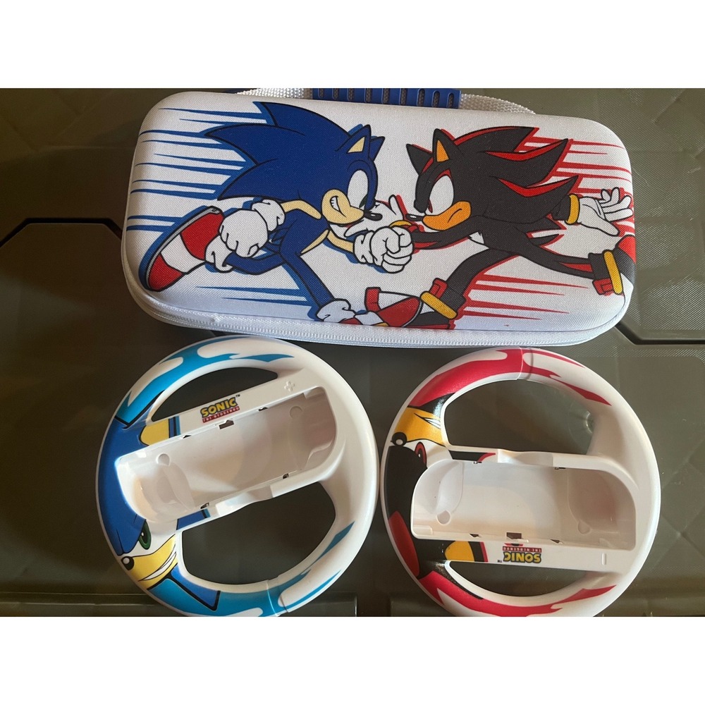 Sonic the Hedgehog Shadow Nintendo‎ Switch Case and Racing Wheels Joy-Con Bundle